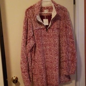 Love & Harmony 3X Quarter Zip Sheerpa Sweater